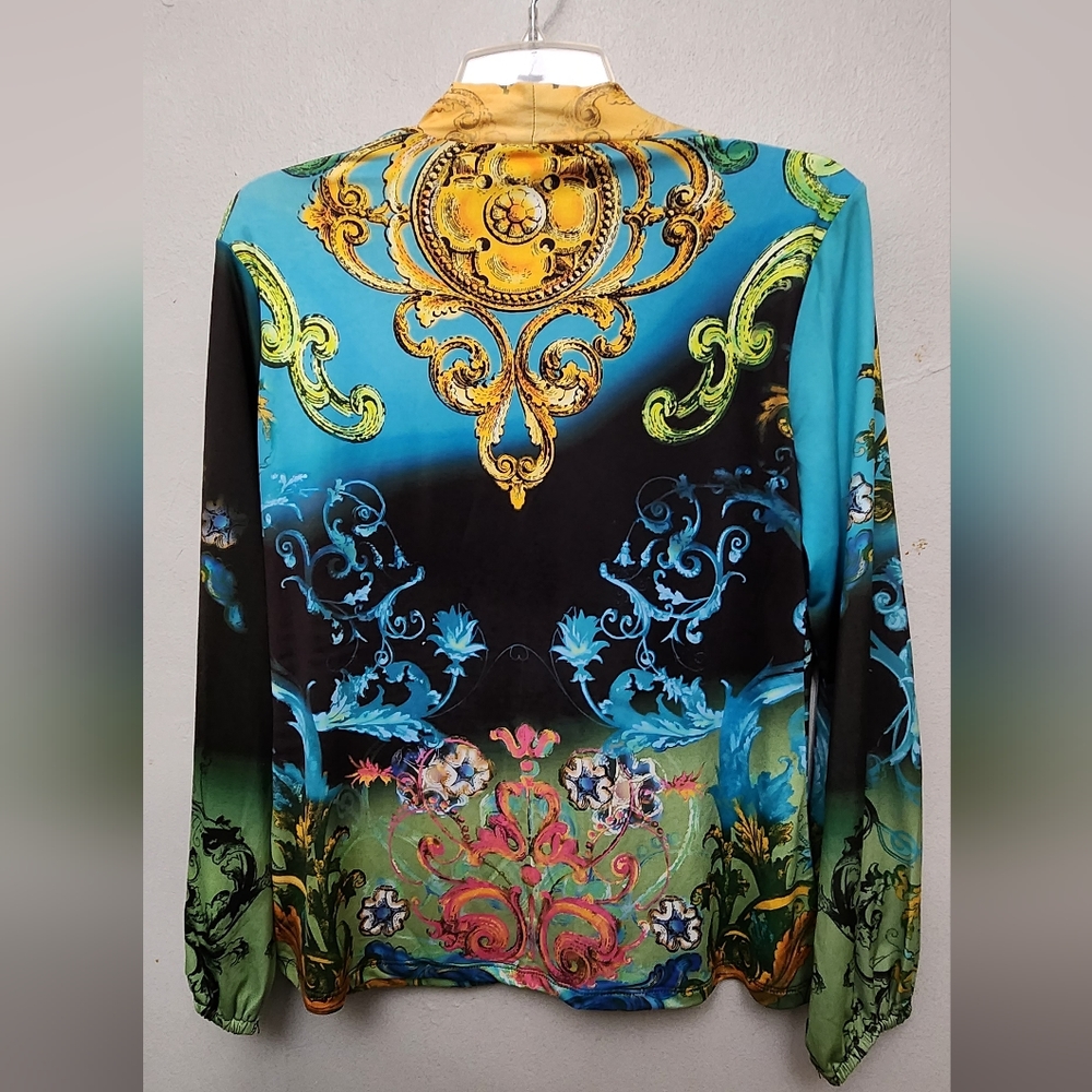 Alfani blouse, colorful, beautiful, petite medium PM - Picture 3 of 3